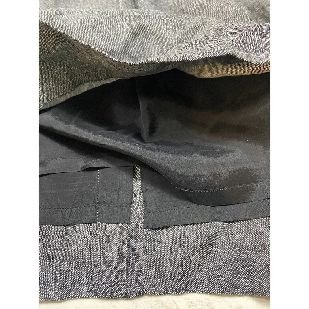 Banana Republic 100% Linen Skirt Size 6 Gray Pencil Skirt Business Casual